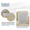 thumbnail image 3 of Housses de Canapé les Plus Récentes 4 Pcs pour Canapé 3 Coussins Housse Extensible avec 3 Housses de Coussin Épaisse Ajustée pour Protection de Meubles pour Chiens (Canapé, Beige Clair), 3 of 7