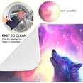thumbnail image 2 of Wolf Galaxy Forest Dish Drying Mat for Kitchen Counter, Ultra Absorbent Reversible Microfiber Dishes Drying Rack Pad Heat-resistant Mats 18x24in Home Decor, 2 of 7