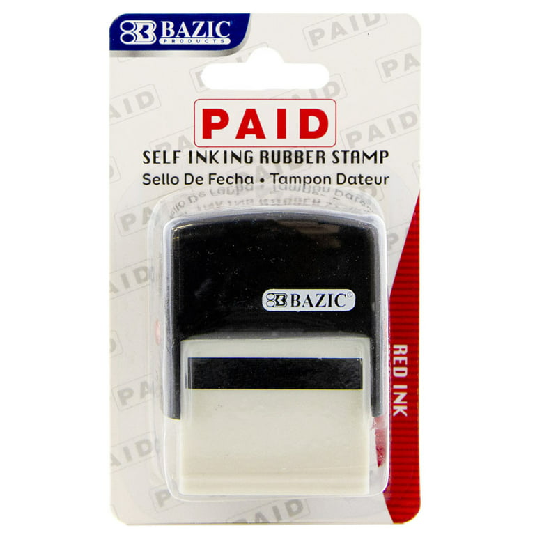 Self Inking Rubber Stamp, Refillable Red Ink Preinstalled with Popular  Business Phrases (for Deposit Only)