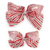 Jojo Siwa Peppermint Striped Hair Bow & Matching Doll Hair Bow - Me & My Doll Bow Set Holiday Special