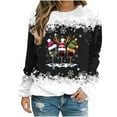 thumbnail image 2 of WXLWZYWL Merry Christmas Womens Sweatshirt Xmas Long Sleeve Round Neck Funny Shirts Christmas Lights Trees Pullover Tops, 2 of 4