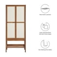 thumbnail image 6 of Capri Tall Wood Grain Standing Storage Cabinet in Walnut, 6 of 9