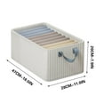 thumbnail image 3 of SSZMDLB under $5 2Pcs Storage Box, Storage Box with Steel Frame, Cloth Organizer Box for Pants and Clothing, Foldable Design Saves Space, Handles for Easy Carrying, Great for Bedroom Closet, 3 of 9
