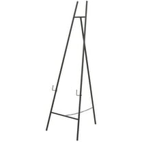 DecMode 20" x 56" Black Metal Tall Adjustable Floor 3 Tier Easel, 1-Piece