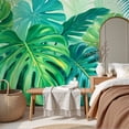 thumbnail image 6 of Wallpaper Tropical Green Leaf Monstera Palm Leaf Jungle Plant Peel and Stick Wall Murals 69"H x 96"W Removable PVC Wall Paper Self-Adhesive Wall Paintings Art Decor for Bedroom Living Room, 6 of 7
