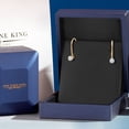 thumbnail image 5 of Gem Stone King 14K Yellow Gold White Moissanite Drop Dangle Leverback Earring for Women (0.13 Cttw, Round 2.5MM), 5 of 6
