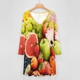 thumbnail image 4 of Composition with Assorted Fruits Long Sleeve Dresses For Women Vintage Elegant Party Dress Oversized V-neck Dress S-8XL, 4 of 7