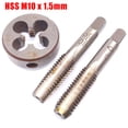thumbnail image 2 of HSS M10 x 1.5mm Taper & Plug Tap & M10 x 1.5mm Die Metric Thread Right Hand, 2 of 8