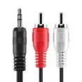 thumbnail image 4 of RCA to Aux Cable (1 FT) - Male to Male 2 RCA to 3.5mm Adapter Connector Wire Cord - 2RCA Red and White Audio Cable to AUX Auxiliary Headphone Jack Plug Y Splitter Converter, 4 of 6