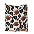 thumbnail image 2 of QTOCIO Throw Blanket Flannel Microfiber Fleece Blankets For Couch Or Bed Super Cozy Soft Warm Fuzzy With Football Pattern 100x130cm, 2 of 5