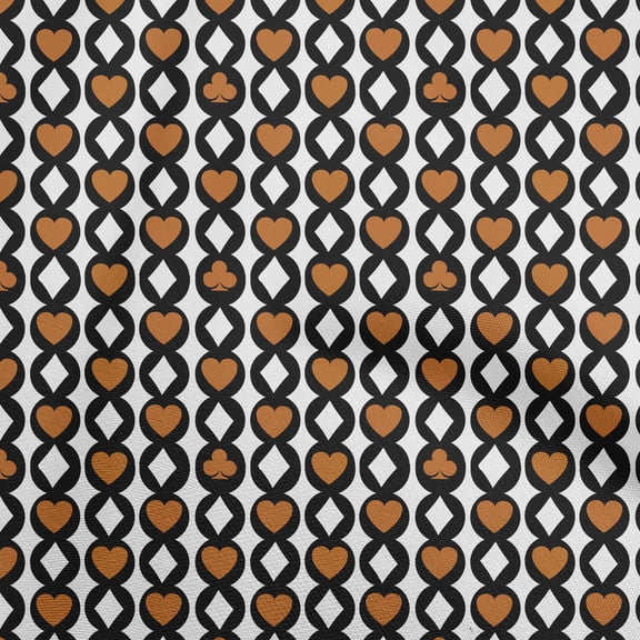 oneOone Silk Tabby Brown Fabric Poker Card Sewing Material Print Fabric By The Yard 42 Inch Wide