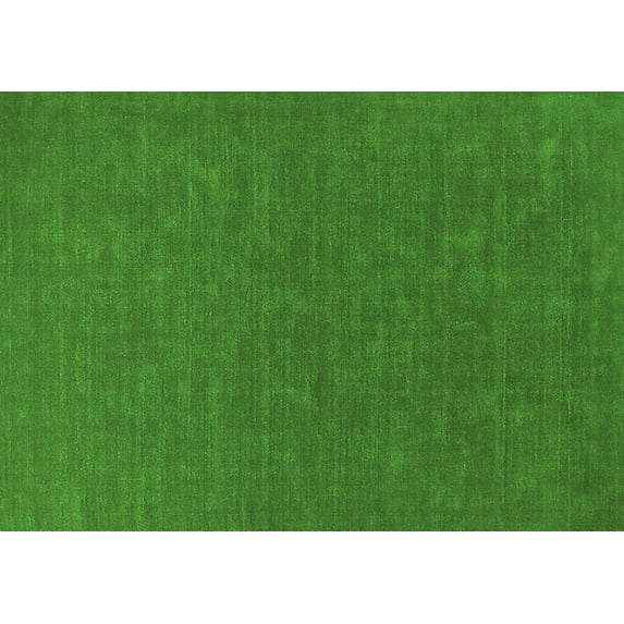 Ahgly Company Indoor Rectangle Solid Green Modern Area Rugs, 5' x 8'