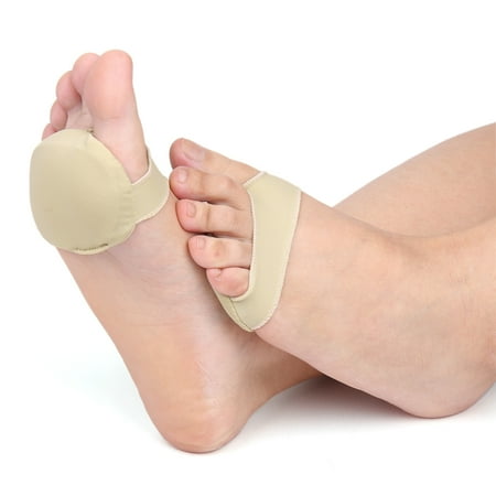 Pair Fabric Silicone Ball of Foot Pads Insoles Metatarsal Cushion Pad Sore Forefoot Support