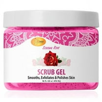 SPA REDI – Exfoliating Scrub Pumice Gel, Sensual Rose, 16 oz - Manicure, Pedicure and Body Exfoliator Infused with Hyaluronic Acid, Amino Acids, Panthenol and Comfrey Extract