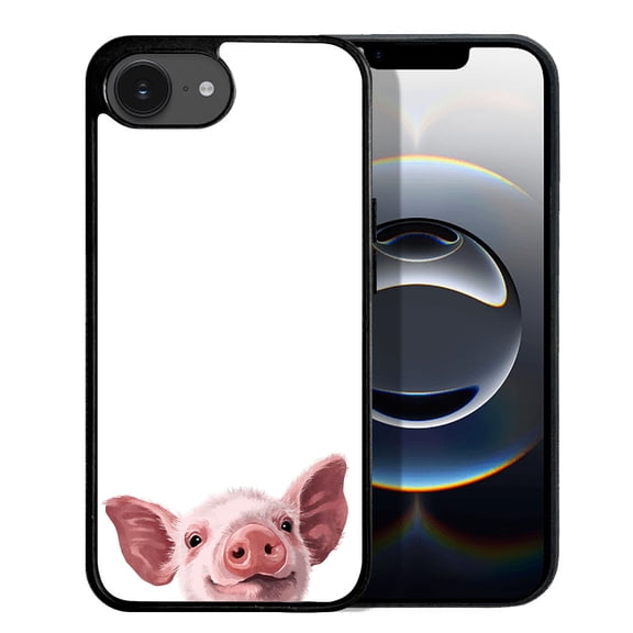 WIRESTER Shockproof Soft Rubber Cover Case for Apple iPhone 16e 6.1" 2025, Baby Pig