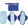 thumbnail image 1 of Servilletas sanitarias reutilizables de tela Almohadillas menstruales para flujo / noche, vienen con bolsa de almacenamiento con cremalle shamjiam Almohadillas sanitarias reutilizables, 1 of 9