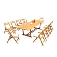 thumbnail image 4 of Grade-A Teak Dining Set: 12 Seater 13 Pc: 118" Mas Rectangle Trestle Leg Table And 12 Surfliner Folding Reclining Arm Chairs WholesaleTeak #51SL2513, 4 of 4