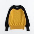 thumbnail image 2 of Kogui Toddler Sweaters Toddler Baby Cable Knit Sweater for Boys Long Sleeve Crewneck Striped Cotton Pullover Sweatshirt Fall Winter Size 2T 3T (Yellow,2-3 Years), 2 of 7