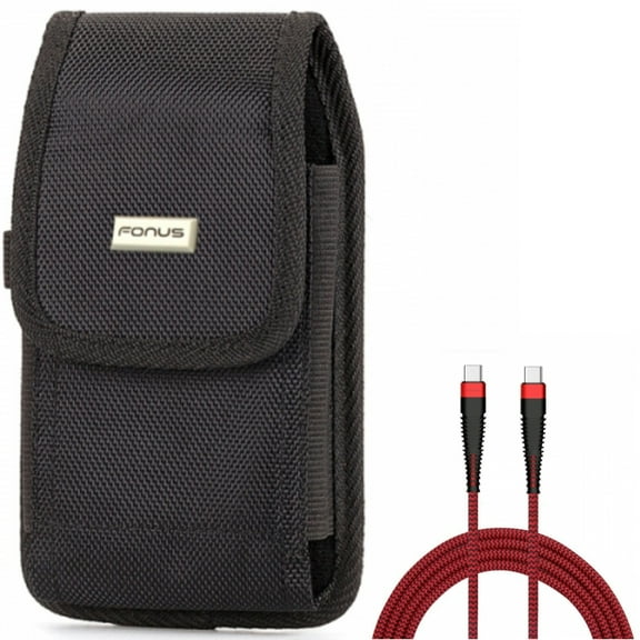 Case Belt Clip w 10ft PD Cable for Samsung Galaxy A13 5G,A03s Phones - Swivel Holster Rugged Cover, Type-C to USB-C Charger Cord Power Wire