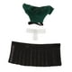 thumbnail image 5 of Traje de muñeca para niñas a escala 1:6, decoración de cosplay para figuras de 12 pulgadas, figura de acción coleccionable conjunto superior verde, 5 of 9