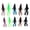 Five color combinati, variant on 10Pcs Fishing Baits Lures Wacky Lures Fishing Worms Lures Worms Fishing Lures Soft Plastic Fishing Lures