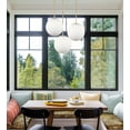 thumbnail image 6 of Kira Home Ceres 12" Mid Century Modern Globe Pendant Light, Minimalist White Frosted Glass Orb Hanging Lamp, Cool Brass, 6 of 8