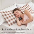 thumbnail image 5 of Brown Checkered Body Pillow Covers 20"x60", Farmhouse Buffalo Plaid Soft Brushed Microfiber Breathable Throw Pillow Covers, Decorative Pillowcase with Zipper for Couch Sofa Bedroom Living Room, 5 of 9