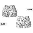 thumbnail image 3 of Sigee Nautical Themed Simple Anchors Print Women's High Waist Workout Shorts - Squat Proof, Tummy Control, Yoga and Gym Activewear-Small, 3 of 9