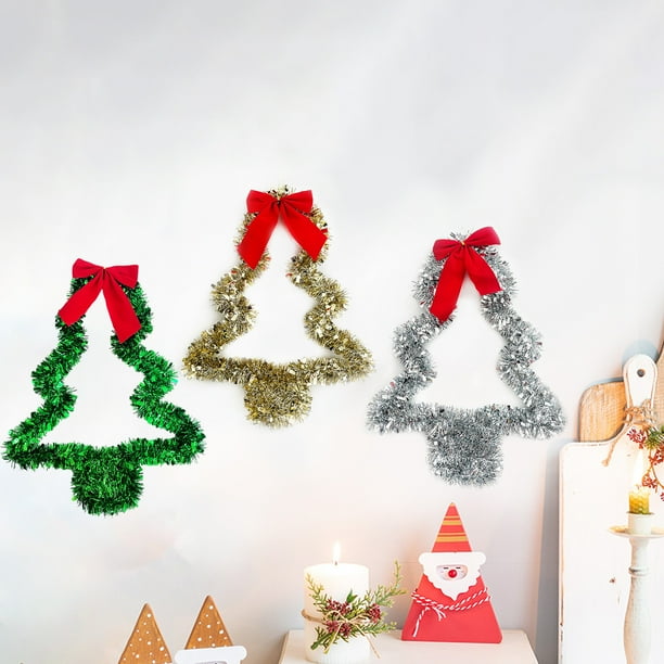 Ganfancp Christmas Door Hanging - Christmas Tree Shape Door Hanging 35X26 Cm/13.7X10.2In Christmas Decoration The Decoration Choice For Christmas Green Ofertas Del Día 1X Árbol de Navidad Colgante