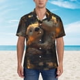 thumbnail image 4 of Lsque Adorable Otter Pair Hug pattern Hawaiian Shirt for Men, Unisex Summer Beach Casual Short Sleeve Button Down Shirts-X-Large, 4 of 9