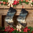 thumbnail image 6 of Picia Space White Horse Pattern Christmas Stockings, 18 Inches Knit Christmas Stockings, Stockings Christmas Cable Knitted Xmas Hanging Stockings, 6 of 8