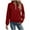 Red, variant on Axiiglly Jackets for Women Long Sleeve Zip Up Jackets Stand Collar Lightweight Jacket Casual Loose Outwear Coat with Pockets