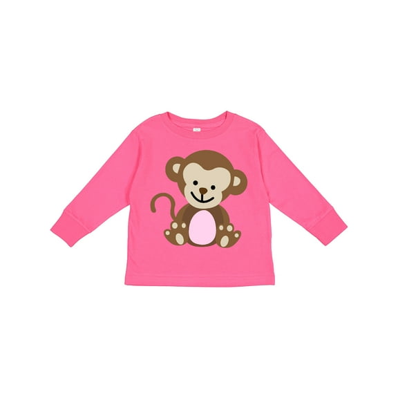 Inktastic Monkey Girls Long Sleeve Toddler T-Shirt