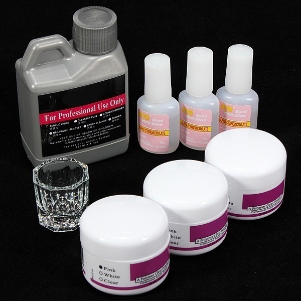 Morovan Acrylic Nail Kit Liquid Monomer Set - Glitter Powder and Carving Powder Set Complete Practice Hand Nail Kits