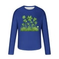 thumbnail image 4 of St Patricks Day T Shirt Men, Long Sleeve Shirts Casual for Men, Crewneck Tops Fashionable Men's St Patrick's Day Printing Long Sleeved Round Neck Casual Comfortable Top Shirt, 4 of 5