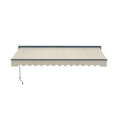 thumbnail image 6 of Semi-Cassette Motorized LED Luxury Patio Awning - 12 x 10 Ft - Ivory Cream - Moroccan Collection, 6 of 8