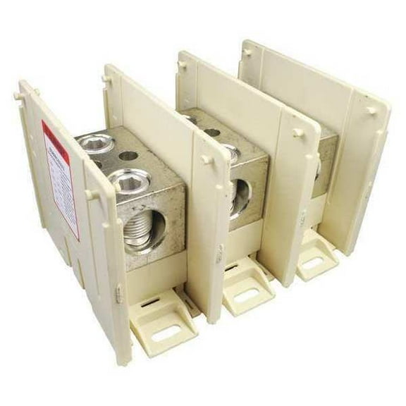 Power Distribution Block, Open, 3 Pole, 310 A Copper, 600 V AC/DC