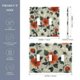 thumbnail image 2 of Yayeee Toggle Light Switch Wall Plate 2-Gang 4.56"x4.48" Decorative Outlet Cover, Large Red Floral Pattern, 2 of 7