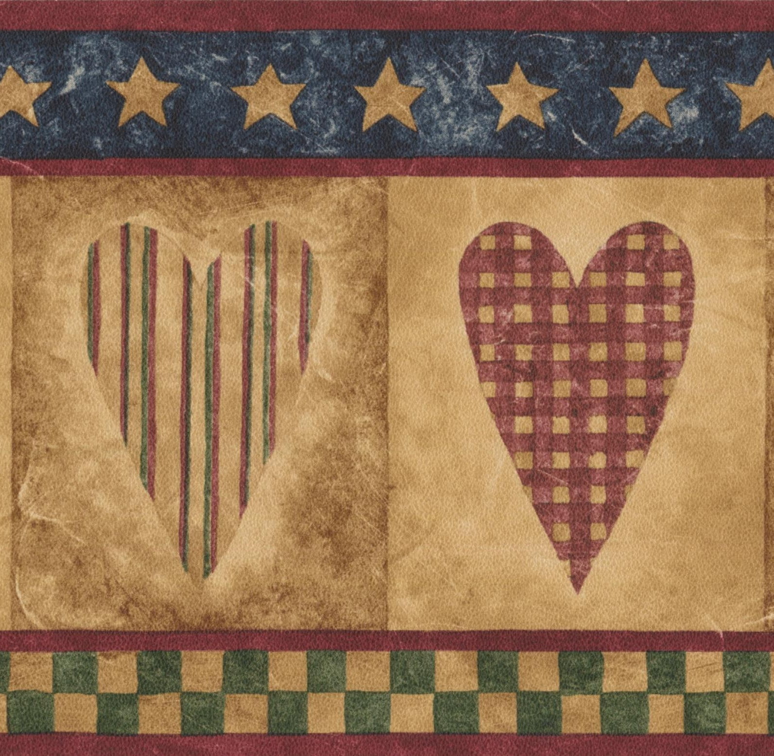 Wallpaper Border Vintage Checkered Striped Hearts Wall Wallpaper Border Vintage Checkered Striped Hearts Wall