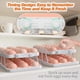 thumbnail image 4 of Soporte para 45 Huevos para Refrigerador, Dispensador de Huevos de 3 , Frescura Asegurada con Registrador de Tiempo, Organizador de Huevos Rodantes Que Ahorra Espacio, 4 of 5