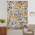 thumbnail image 3 of Watercolor Wildflowers Sheer Curtains 84 Inches Long, Colorful Spring Botanical Flowers Light Filering Curtains, Breathable Simi Curtain Privacy Drapes for Living Room Bedroom Window Treatment, 3 of 9