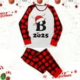 thumbnail image 4 of KHONTS Christmas Monogram B Printed Family Matching Pajamas Sets Long Sleeve and Pants Cozy Home Loungewear Holiday Sleepwear Women L, 4 of 5