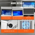 thumbnail image 6 of Automatic Commercial Ice Machine 110V, 85LBS/24H, 24LBS Capacity, Durable Stainless Steel, with Water Filter & Hose – Great for Home Bar, Office, Party, 6 of 7
