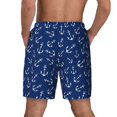 thumbnail image 4 of Haiem Nautical Anchors Mens Swim Trunks with Compression Liner 2 in 1 Swimming Shorts Stretch Swimwear Quick Dry,Board Shorts-3X-Large, 4 of 9
