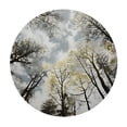 thumbnail image 4 of WYYP Trees Trees Round Tablecloth Outdoor Fitted 100% Polyester Fiber Great for Home Kitchen/Parties/Holiday Dinner White, 4 of 8