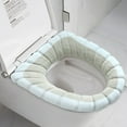 thumbnail image 3 of Color Contrast Knitted Toilet Cushion, Winter Warm Seat Cover for Household Use, Stylish Design & Easy Installation, Soft Material for Cozy Bathroom Experience, 3 of 5