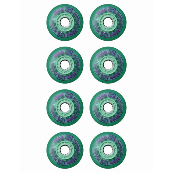 Kit De 8 Llantas Led Verde De 80mm Para Patines