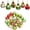 A, variant on Costeam 3 CM 24 Pcs Christmas Glittering Elf Glass Ornaments for Tree - Mini Painted Swirl Dots Hanging Decorations - Red Green Christmas Tree Balls for Xmas Decor