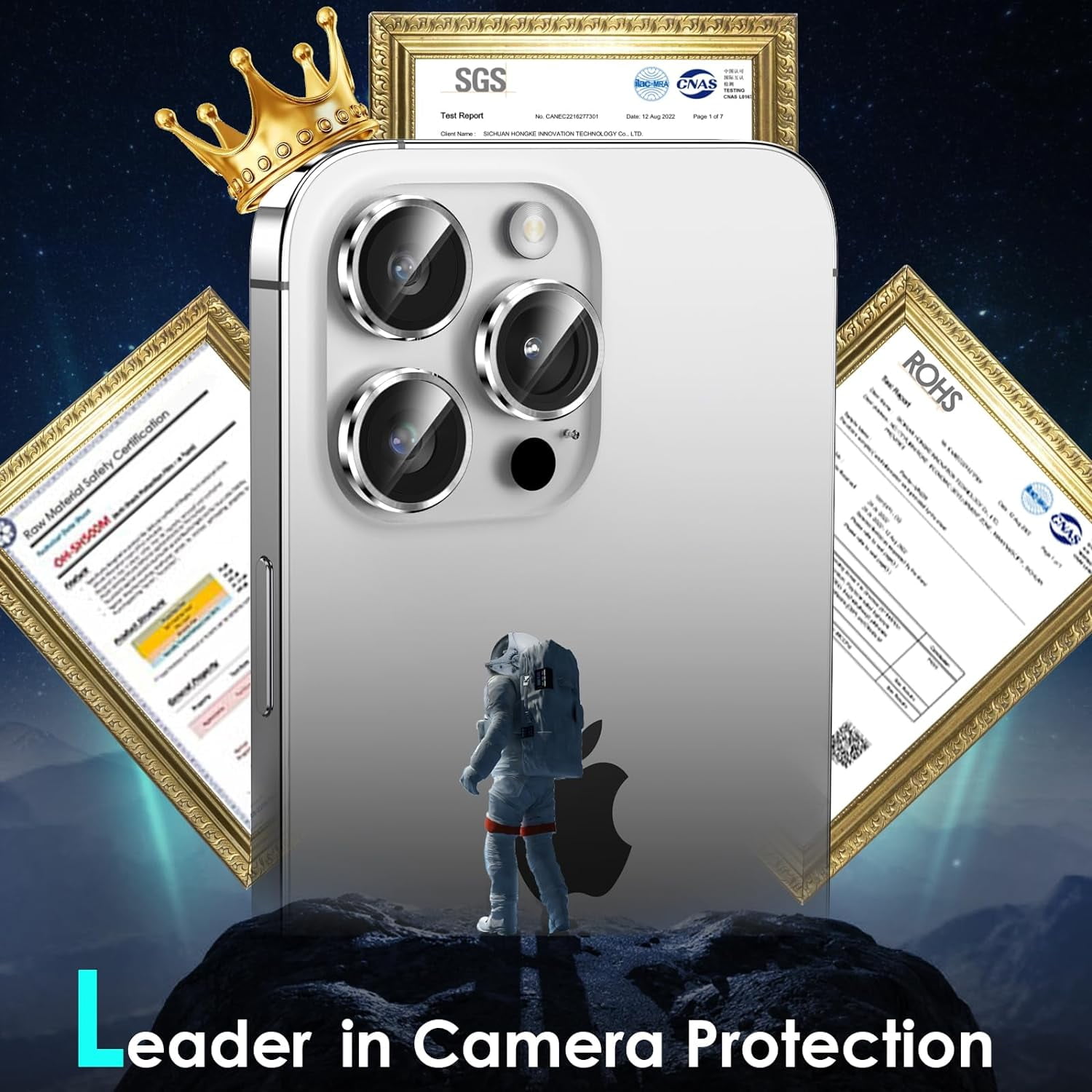 ACCETEL Protector Lente Camara para Iphone 15/15 PLUS/15 Pro/ Pro Max  PRO-203 Plata/dorado/negro - Guanxe Atlantic Marketplace