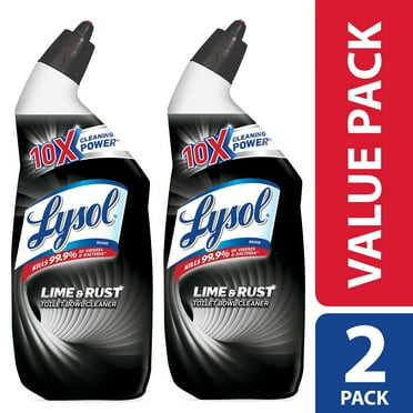 Lysol Lime & Rust Remover Toilet Bowl Cleaner, 48oz (2X24oz), 10X Cleaning Power
